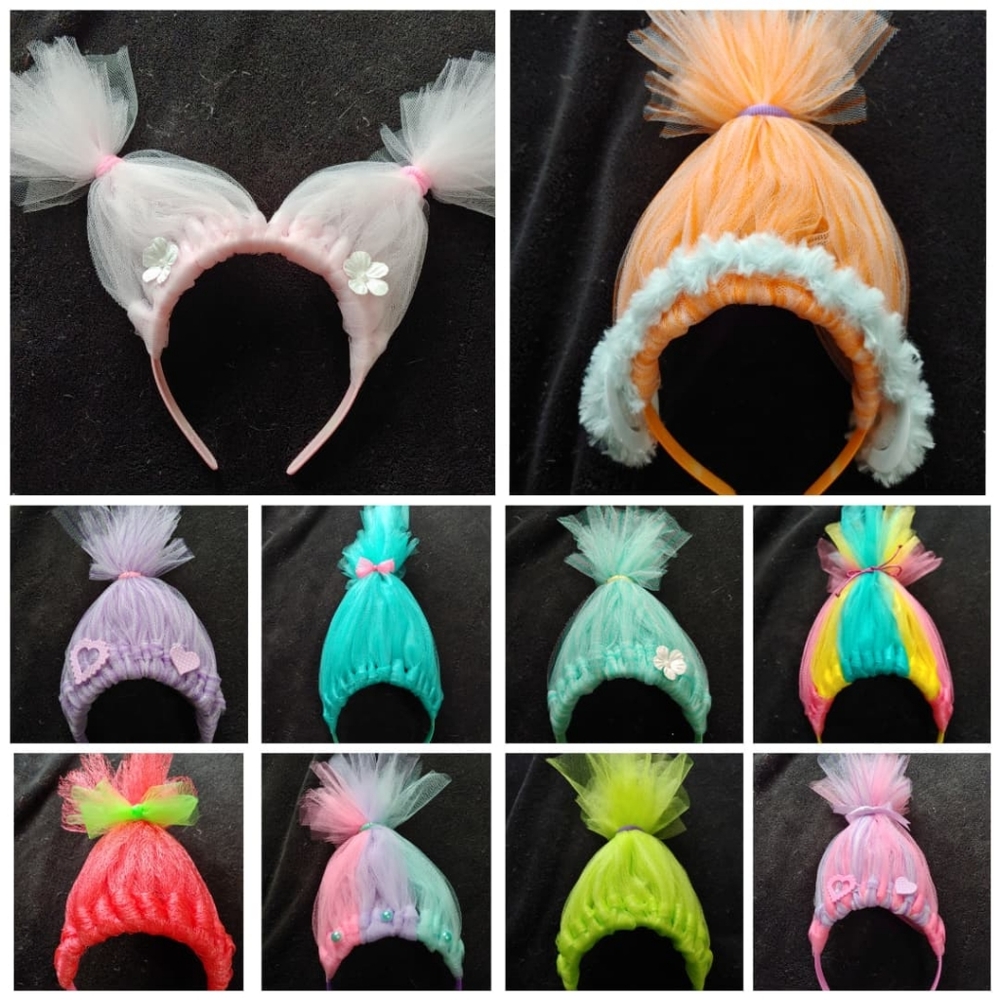 Trolls inspired headbands